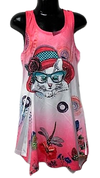 XK2905-2-Cat w/ Glasses - Pink